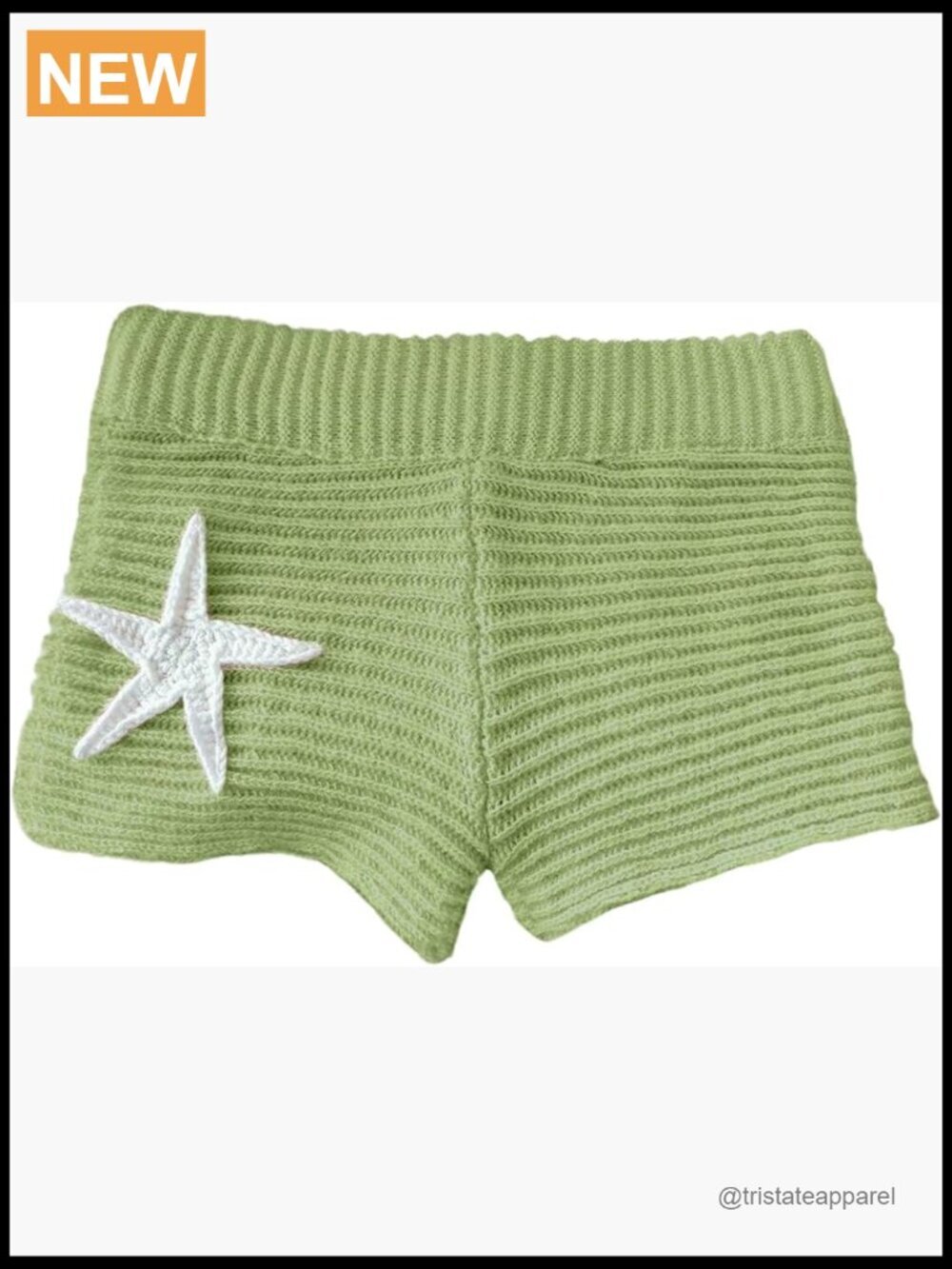 Women's Y2K Low Rise Starfish Patch Knit Mini Shorts